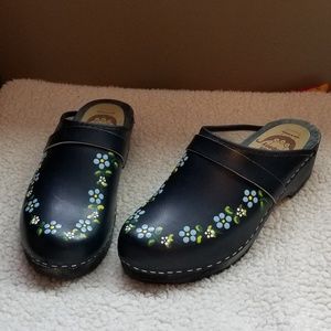 Hand painted Wooden Swedish Clogs
